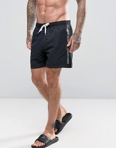 Шорты для плавания с фирменной лентой Calvin Klein ID - Черный