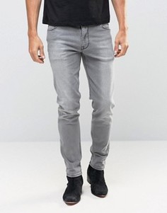 Зауженные джинсы с легким покрытием ASOS - Серый