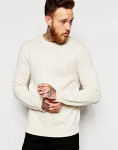 Джемпер с шевронным рисунком ASOS - Бежевый