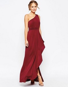 Платье макси на одно плечо ASOS WEDDING - Розовый