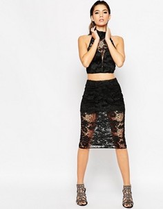 Кружевная юбка-карандаш ASOS NIGHT - Черный