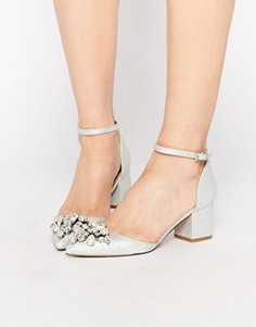 Туфли с острым носом на каблуке ASOS SPARKLE - Серебряный