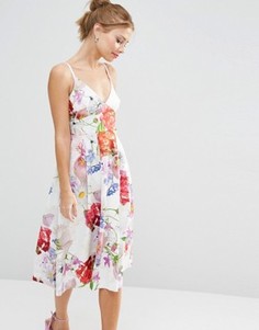 Платье-премиум для выпускного длиной миди ASOS SALON - Мульти