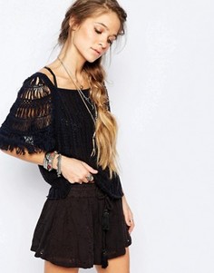 Трикотажный топ цвета индиго Free People Blackbird - Синий