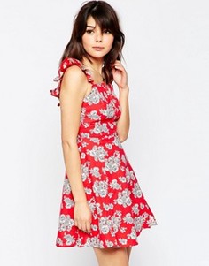 Сарафан на пуговицах с цветочным принтом ASOS - Мульти
