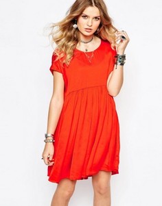 Оранжевое платье с присборенной юбкой Gat Rimon Collie - Оранжевый