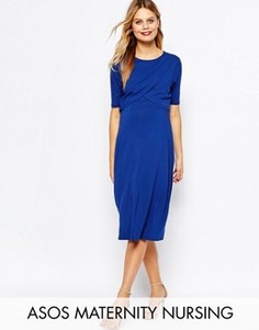 Платье с запахом для беременных ASOS Maternity NURSING - Темно-синий