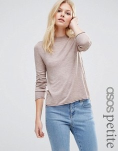 Мягкий джемпер с круглым вырезом ASOS PETITE - Бежевый