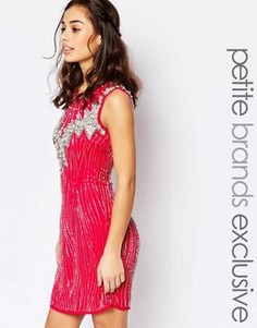Цельнокройное платье без рукава с камнями Maya Petite - Розовый