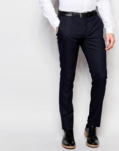 Зауженные строгие брюки в горошек Selected Homme - Темно-синий