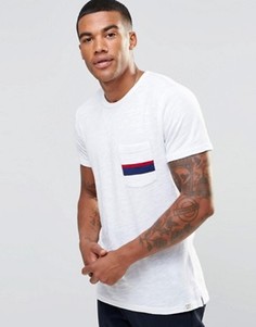 Облегающая футболка с отделкой колор блок Abercrombie &amp; Fitch - Кремовый