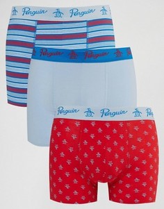 Комплект из 3 шортов-боксеров Original Penguin - Синий