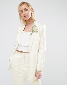 Жаккардовый блейзер ASOS BRIDAL - Белый