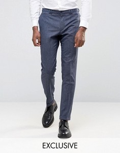 Суперзауженные брюки с отворотами Noak - Темно-синий