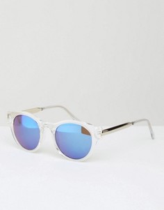 Солнцезащитные очки с металлическими дужками New Look - Серебряный
