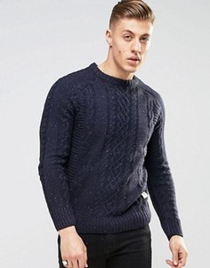 Вязаный джемпер с крапчатым рисунком Bellfield - Темно-синий