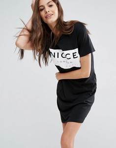 Платье-футболка с логотипом Nicce London - Черный