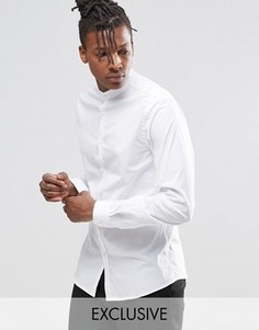 Рубашка суперзауженного кроя с воротником на пуговице Noak - Белый