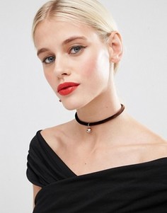 Ожерелье-чокер с искусственным жемчугом ASOS - Коричневый