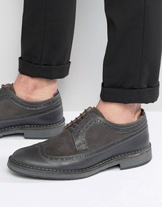 Кожаные броги Selected Homme Ronald - Серый