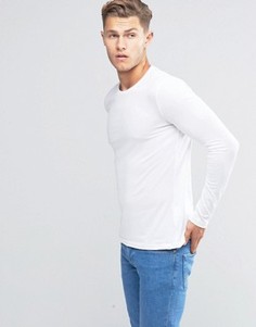 Лонгслив с круглым вырезом United Colors of Benetton - Белый