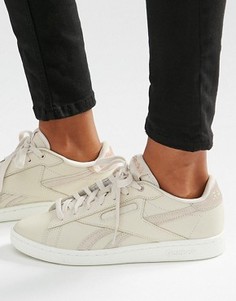 Телесные кроссовки с золотисто-розовой отделкой Reebok Npc - Розовый