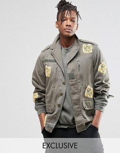 Куртка с нашивками‑тиграми Reclaimed Vintage - Зеленый