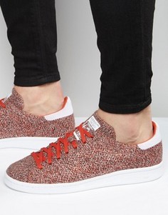 Красные кроссовки adidas Originals Stan Smith Primeknit S80068 - Красный