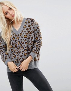 Джемпер с леопардовым принтом ASOS - Серый