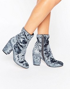 Бархатные ботильоны ASOS ELOUISE - Синий