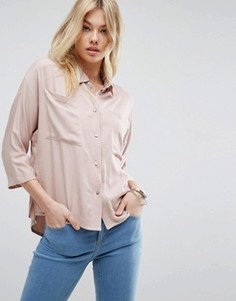 Свободная рубашка с карманами ASOS - Розовый