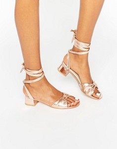 Сандалии с завязками ASOS FAVON - Черный