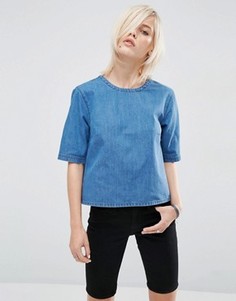 Джинсовая футболка ASOS - Синий