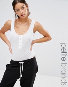 Боди на кнопках спереди Missguided Petite - Белый