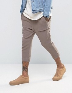 Светло-коричневые укороченные джоггеры ASOS - Коричневый