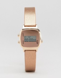 Цифровые металлические часы цвета розового золота ASOS - Медный