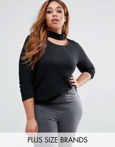 Джемпер с отделкой в виде чокера Boohoo Plus - Черный