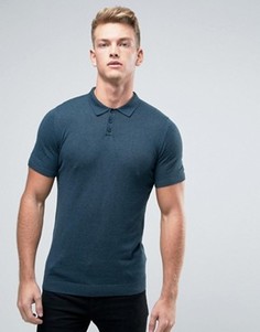 Облегающее поло ASOS - Синий