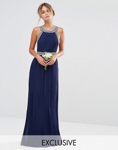 Декорированное платье макси TFNC WEDDING - Темно-синий
