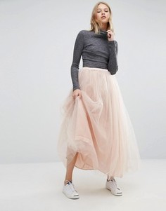 Юбка макси из тюли Glamorous - Розовый