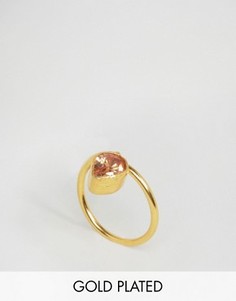 Кольцо с камнем в форме капли Ottoman Hands - Золотой