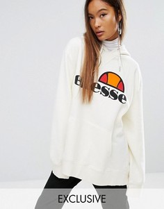 Oversize-худи с выбеленным логотипом Ellesse - Кремовый