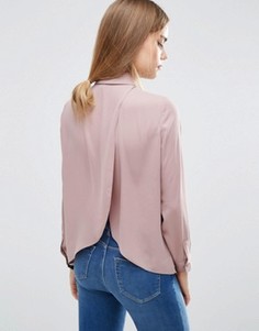 Блузка с запахом на спине ASOS - Фиолетовый