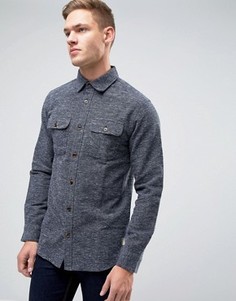 Плотная фактурная рубашка классического кроя Jack &amp; Jones Vintage - Темно-синий