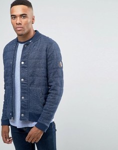 Темно-синяя стеганая куртка‑пилот на пуговицах Hollister - Темно-синий