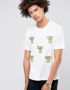 Футболка с принтом замков Love Moschino - Белый