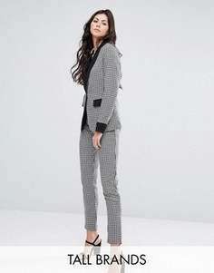 Узкие брюки в ломаную клетку Fashion Union Tall - Мульти