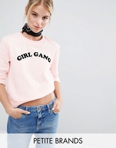 Свитшот Miss Selfridge Petite Girl Gang - Розовый