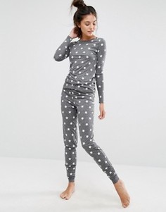 Лонгслив с принтом звезд Vero Moda - Серый