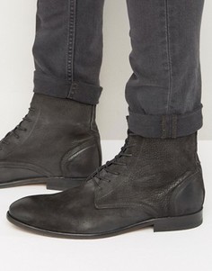 Нубуковые ботинки на шнуровке Hudson London Swathmore - Черный